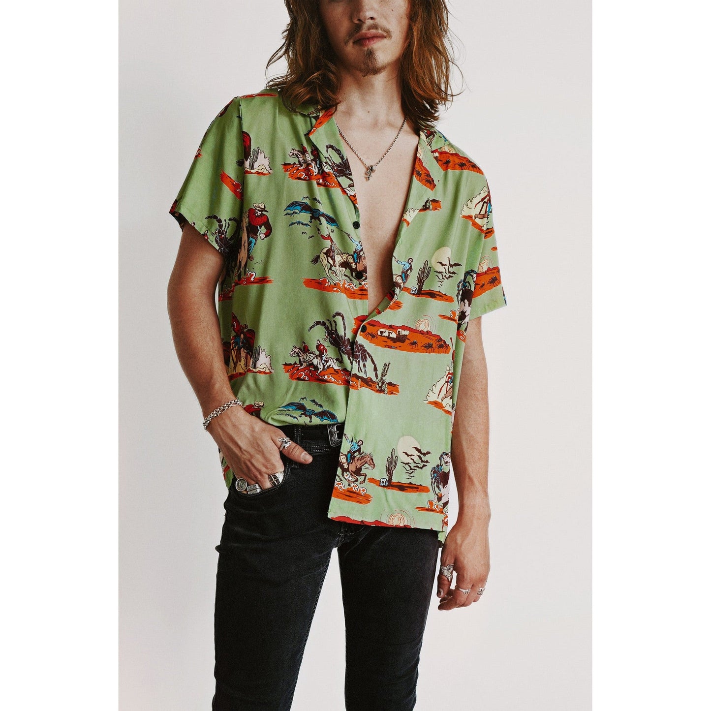 Spooky Western Button-Up