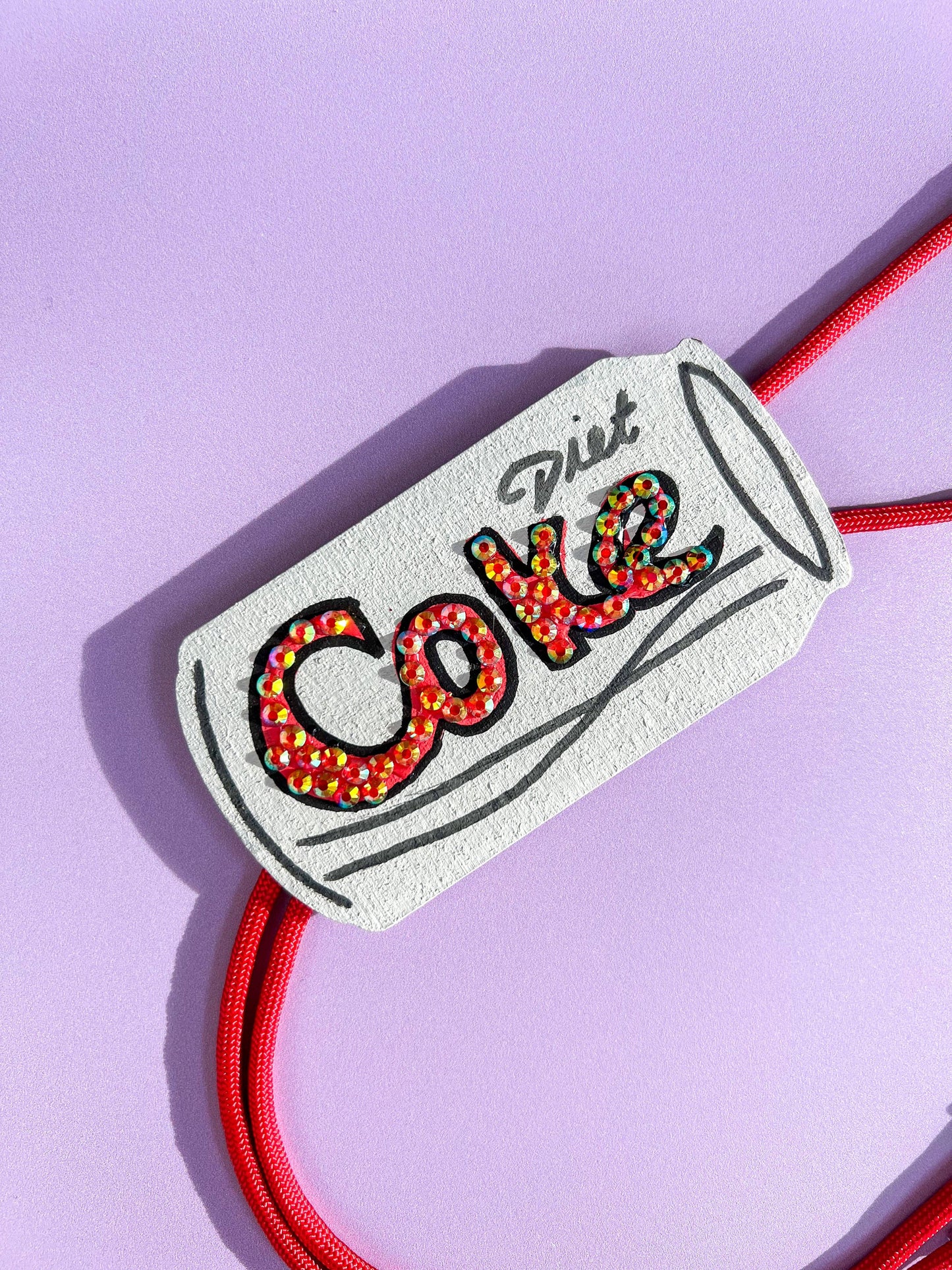 Diet Coke Bolo Tie / Mini Wall Hanging: Regular Bolo