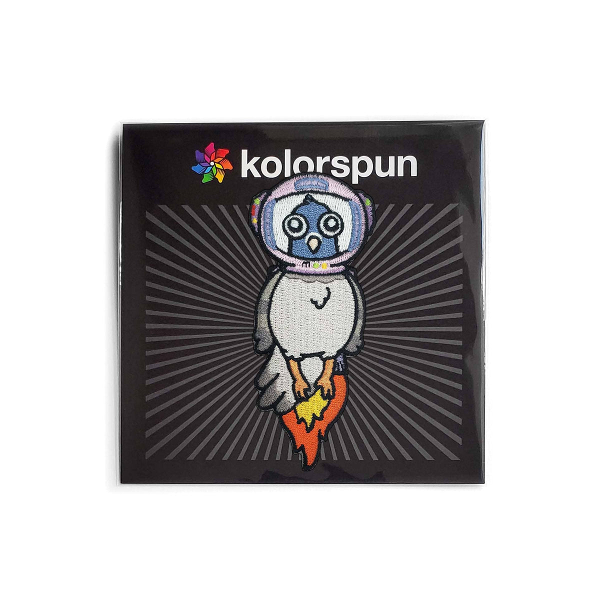 Astronaut Pigeon Patch  - Embroidered Iron-On Patch: Iron On