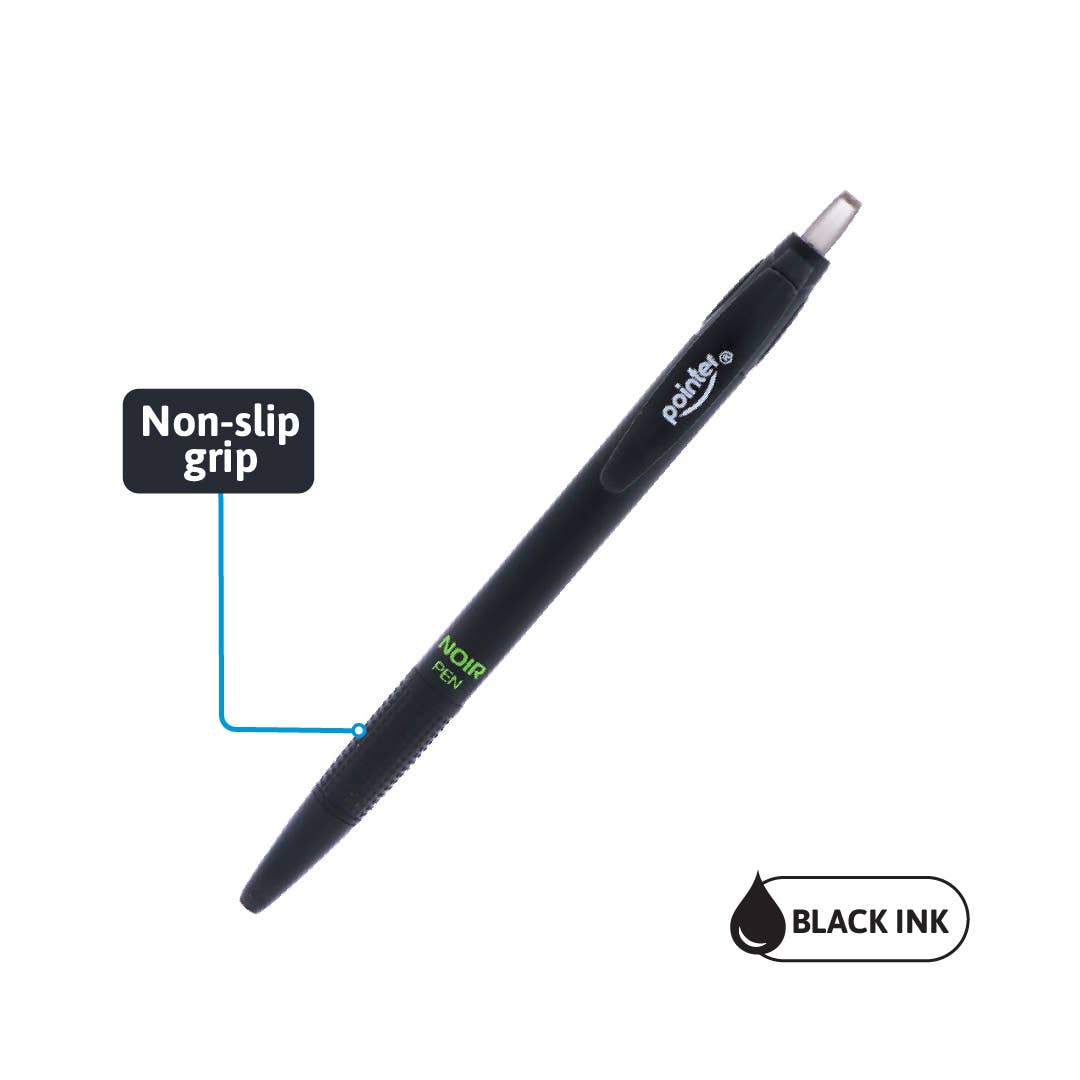 Pens – Noir 1.0mm Black 12 Count Retractable