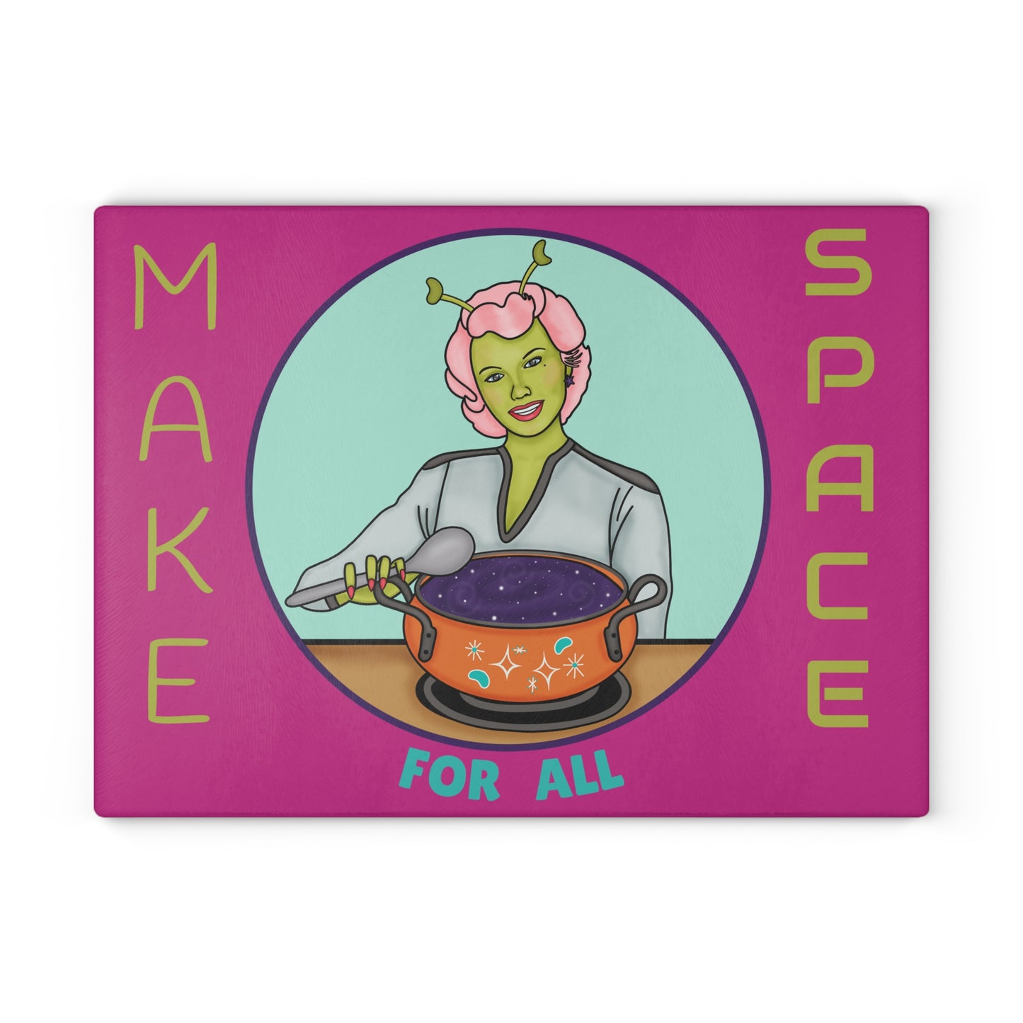 Make Space Glass Cutting Board