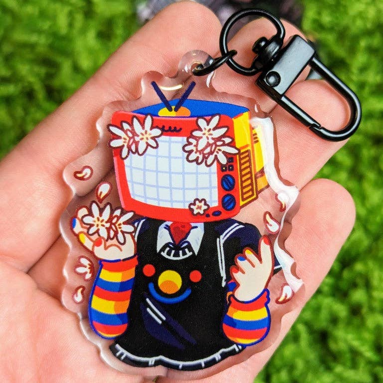 TV Head Cute Acrylic Keychains: ALL Three!!