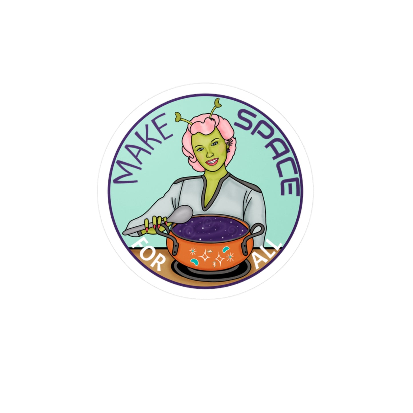 Make Space Vinyl Decals Sticker