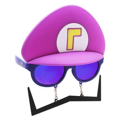 Officially Licensed Super Mario Purple Waluigi Sun Staches