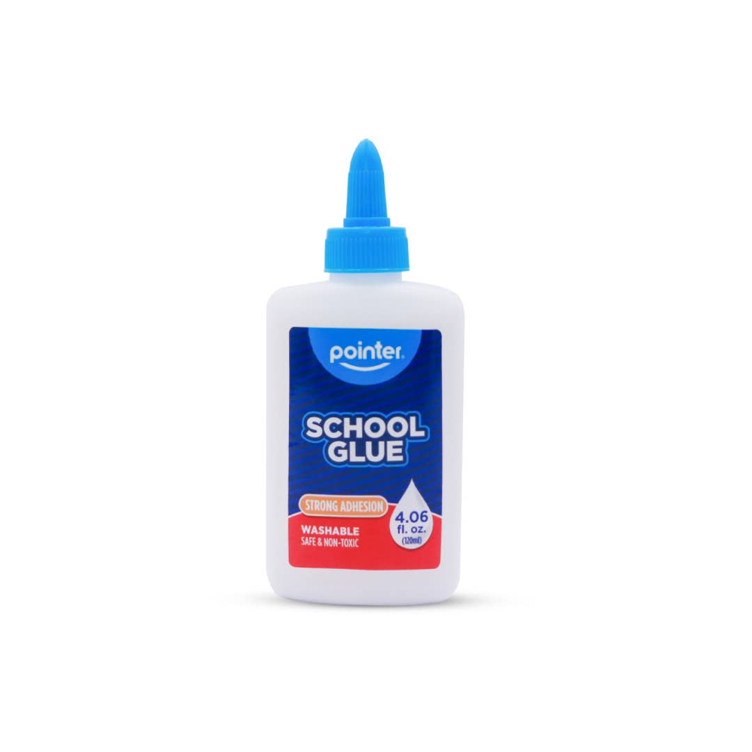 School Glue – White Washable 4oz PDQ 24 Units