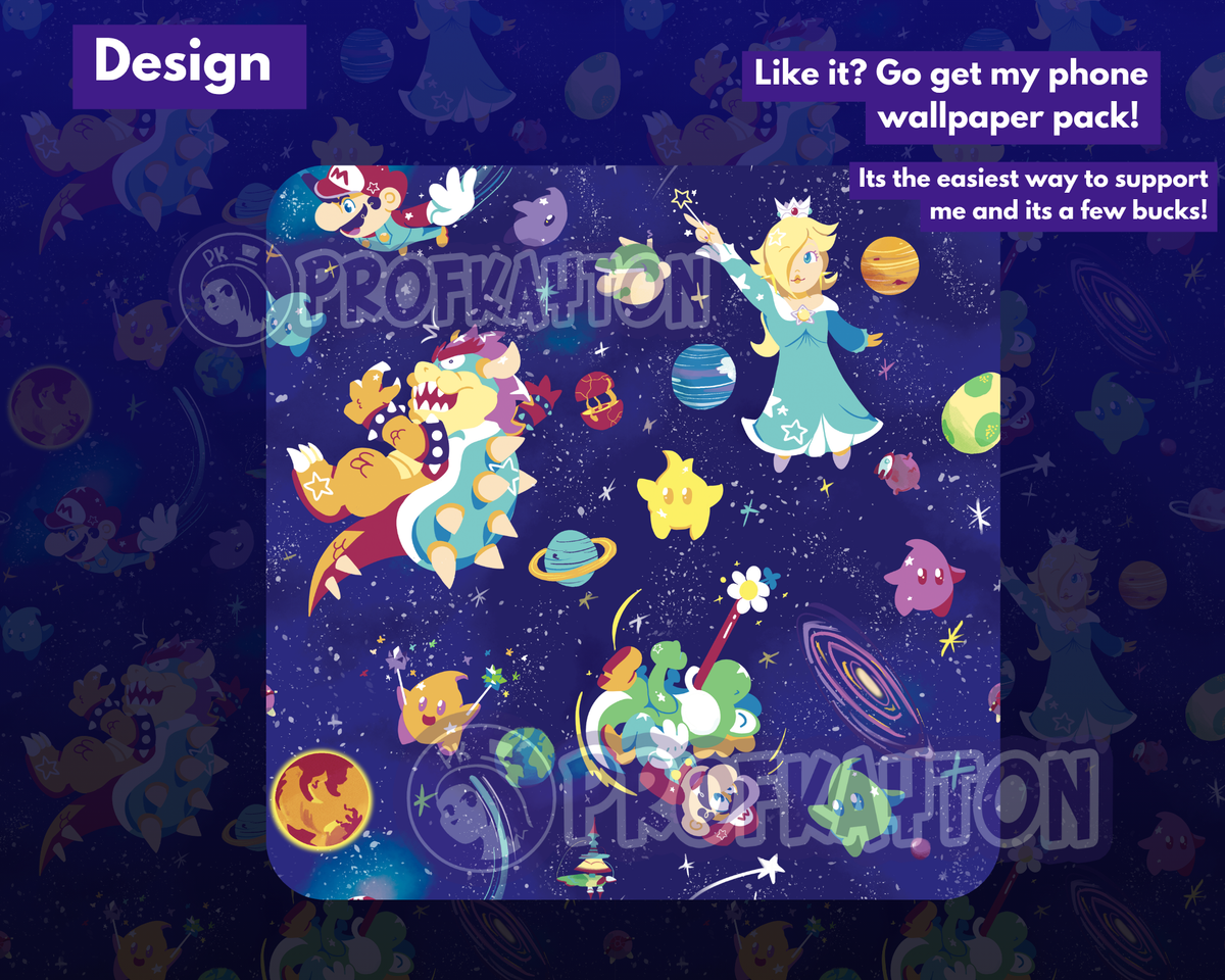 Mario Galaxy Button-Up Shirt: S