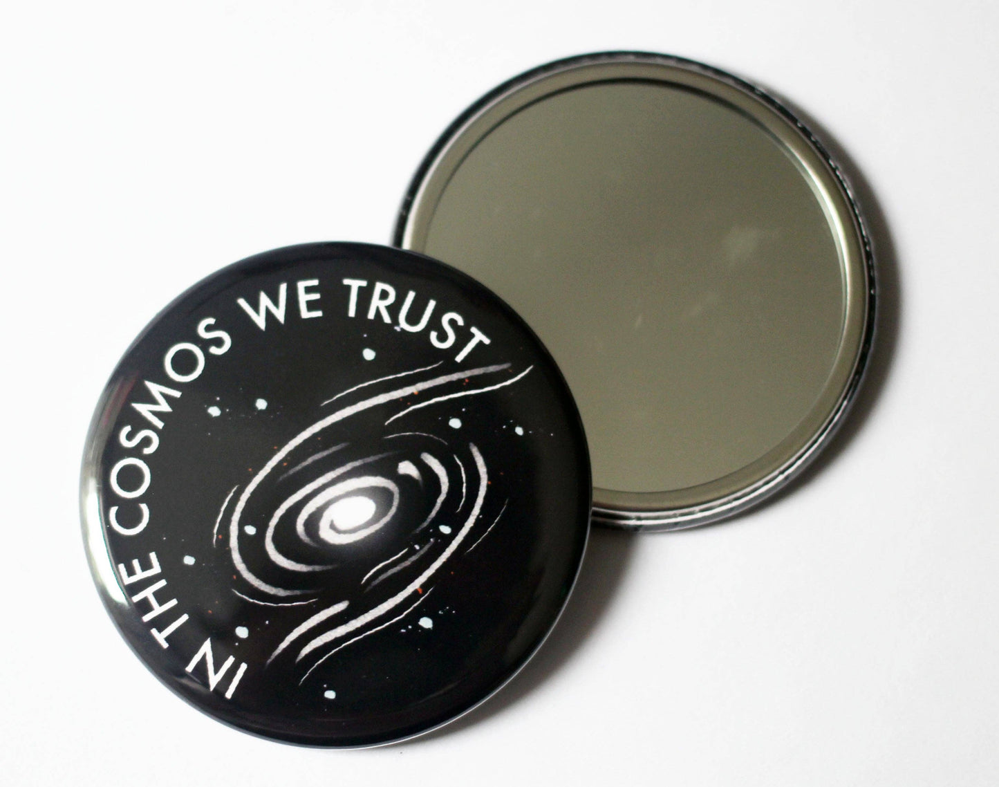In The Cosmos We Trust Pocket Mirror