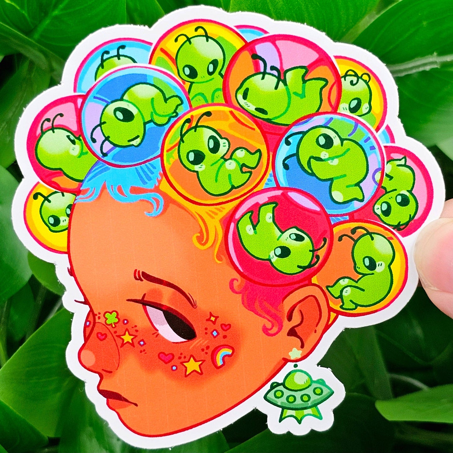 Cute Weirdcore Girl Stickers!: Alien