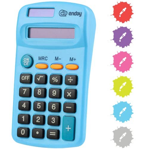 8-Digit Dual Power Pocket Size Calculator: Green