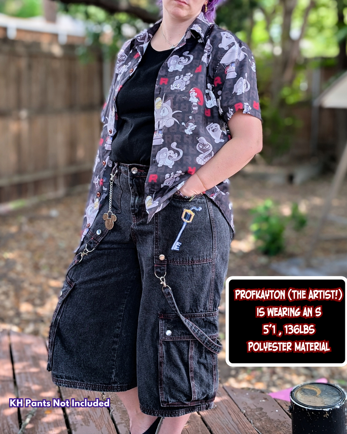 Team Rocket Button-Up Shirt: M
