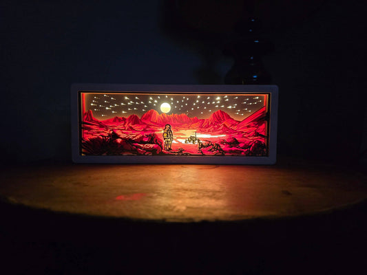 Walking on Mars 3D Paper Light