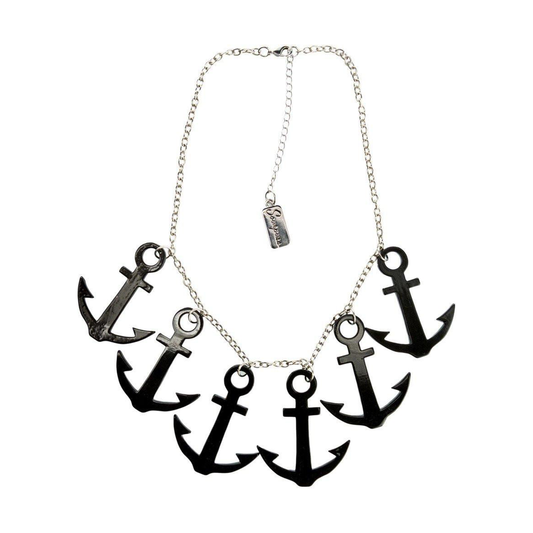 Necklace - Sourpuss - Anchors Aweigh - Two Color Options: Red