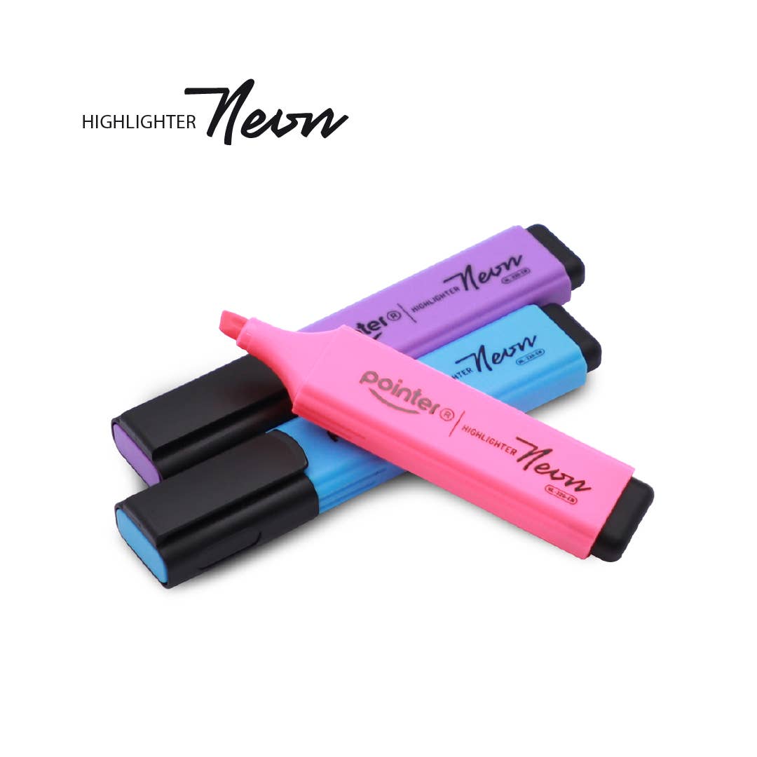 Highlighters – Neon 6 Colors Chisel Tip Set