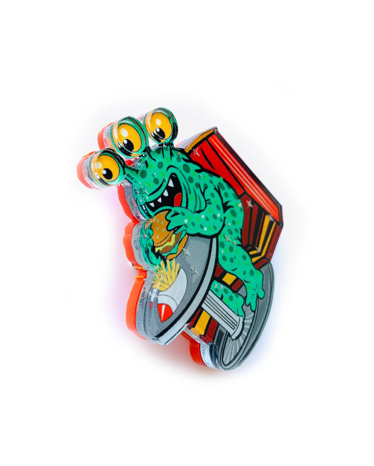 Retro Alien Diner Brooch,Kitsch Jewellery,Gift for Geeks