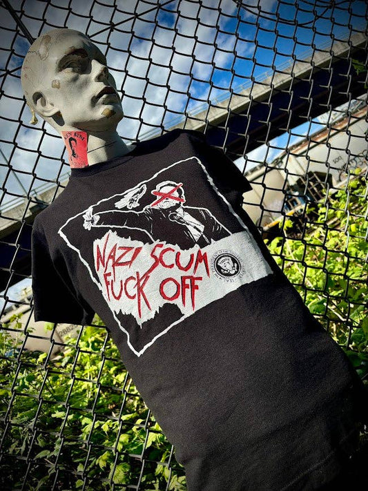 Elon Musk, Fuck off Nazi Scum tee.: L