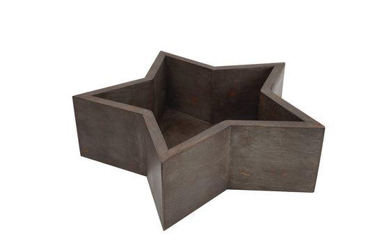 CLEARANCE-Display-Star-Farmhouse-Wood-22x6H in-$30: Gray Waxed