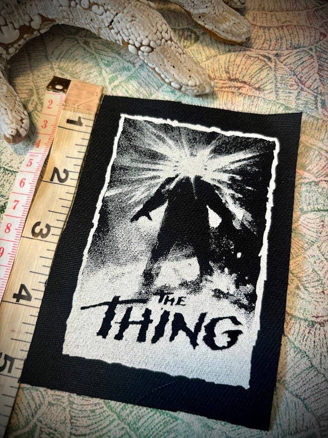 The Thing movie patch.: Black w/white ink