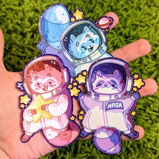 Space Raccoon Stickers!: ALL THREE!