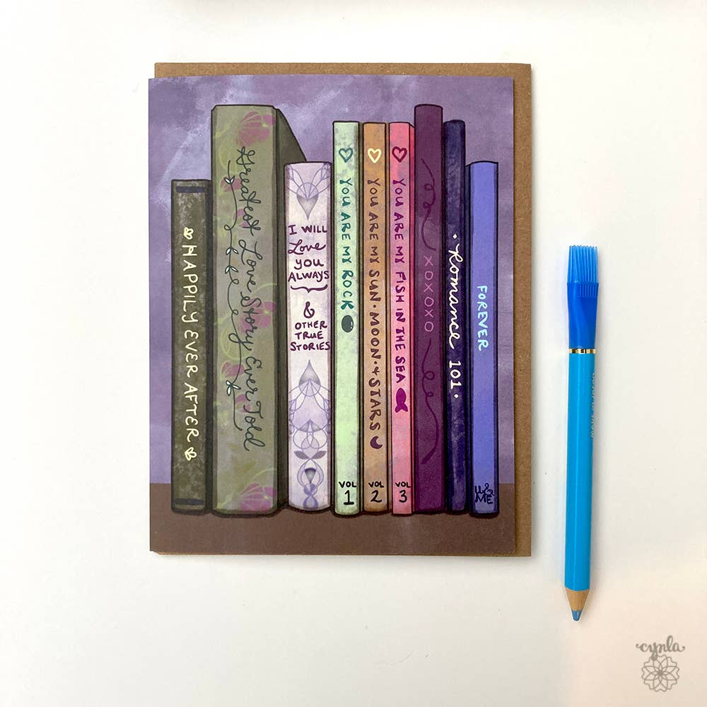 Book Lover card - book greeting card, bookstore love