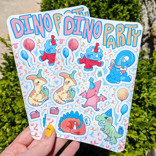 Dino Party Sticker Sheet