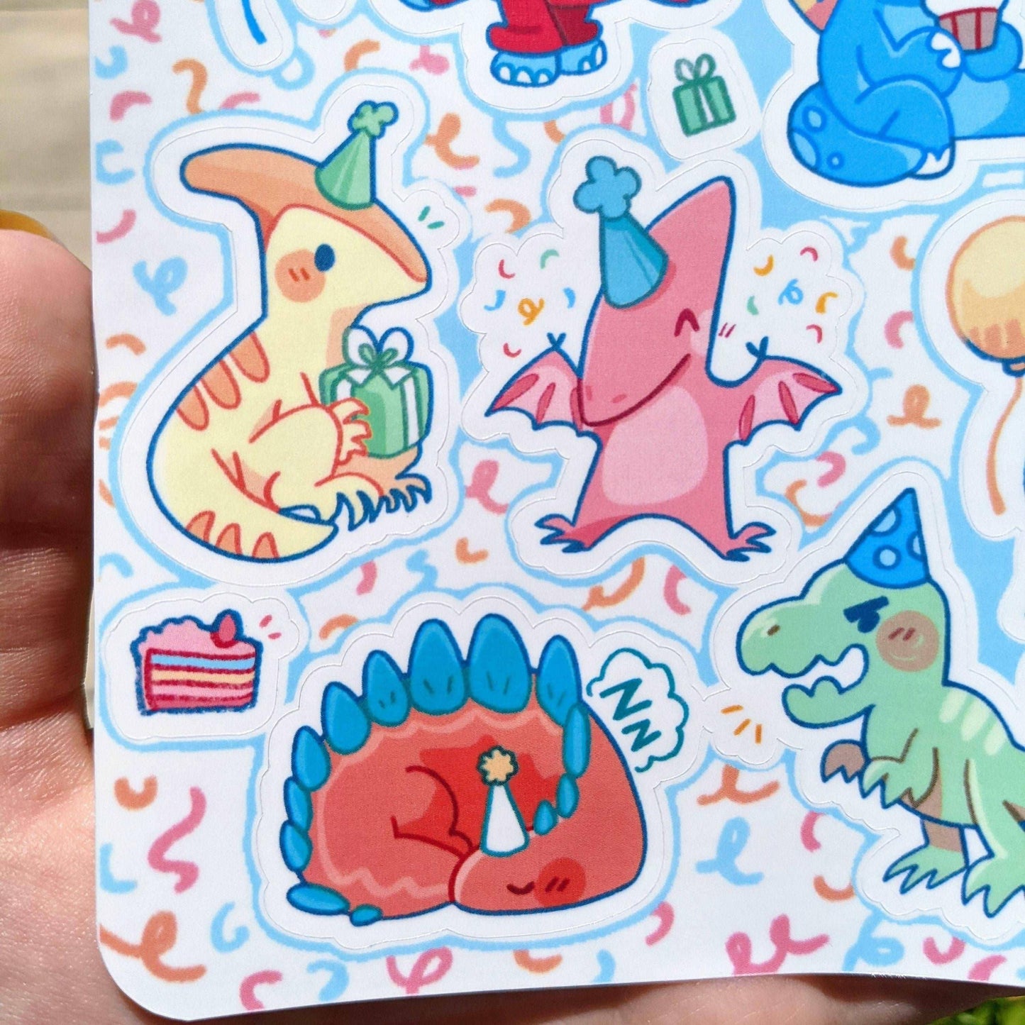Dino Party Sticker Sheet