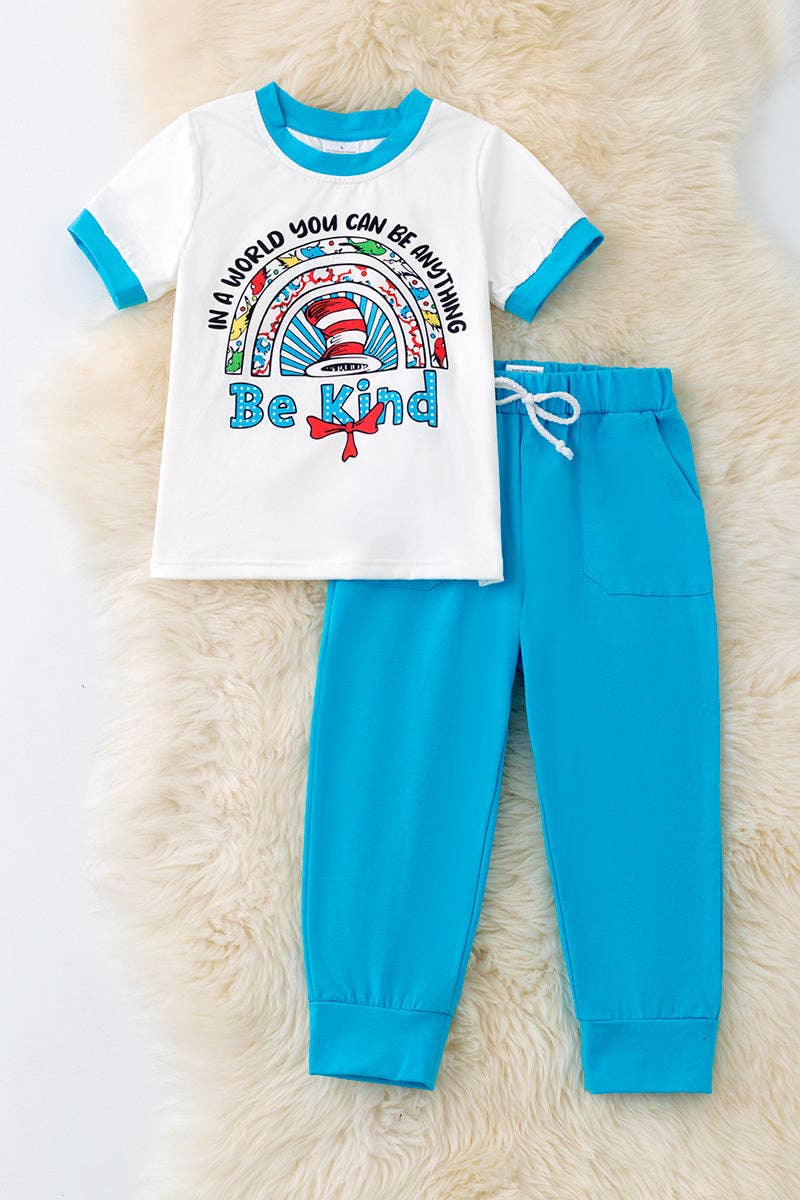 Boy's Dr.Seus* printed jogger set. OFB50079 SOL: XS
