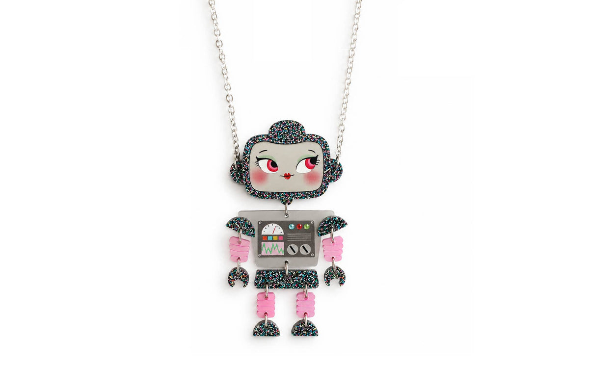 Retro Little Robot Necklace