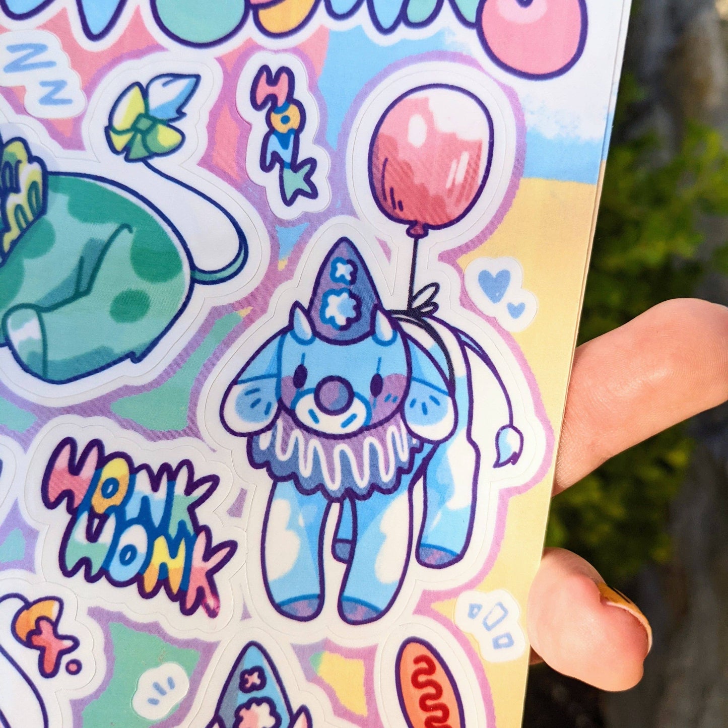 Cow Clown Sticker Sheet