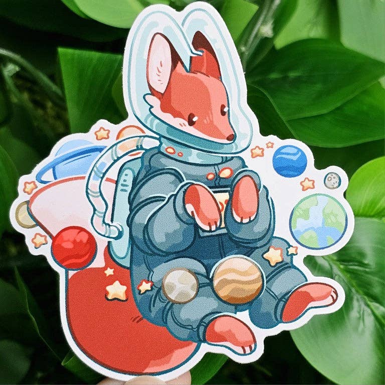 Astronaut Fox Stickers!: ALL THREE!