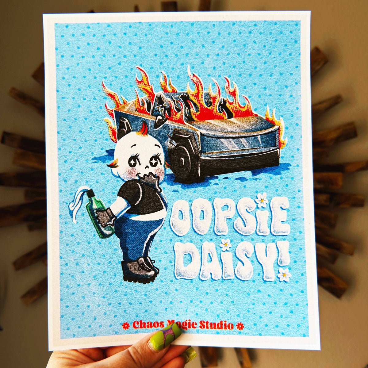 Oopsie Daisy! Art Print - Multiple Sizes Available: 5" x 7"