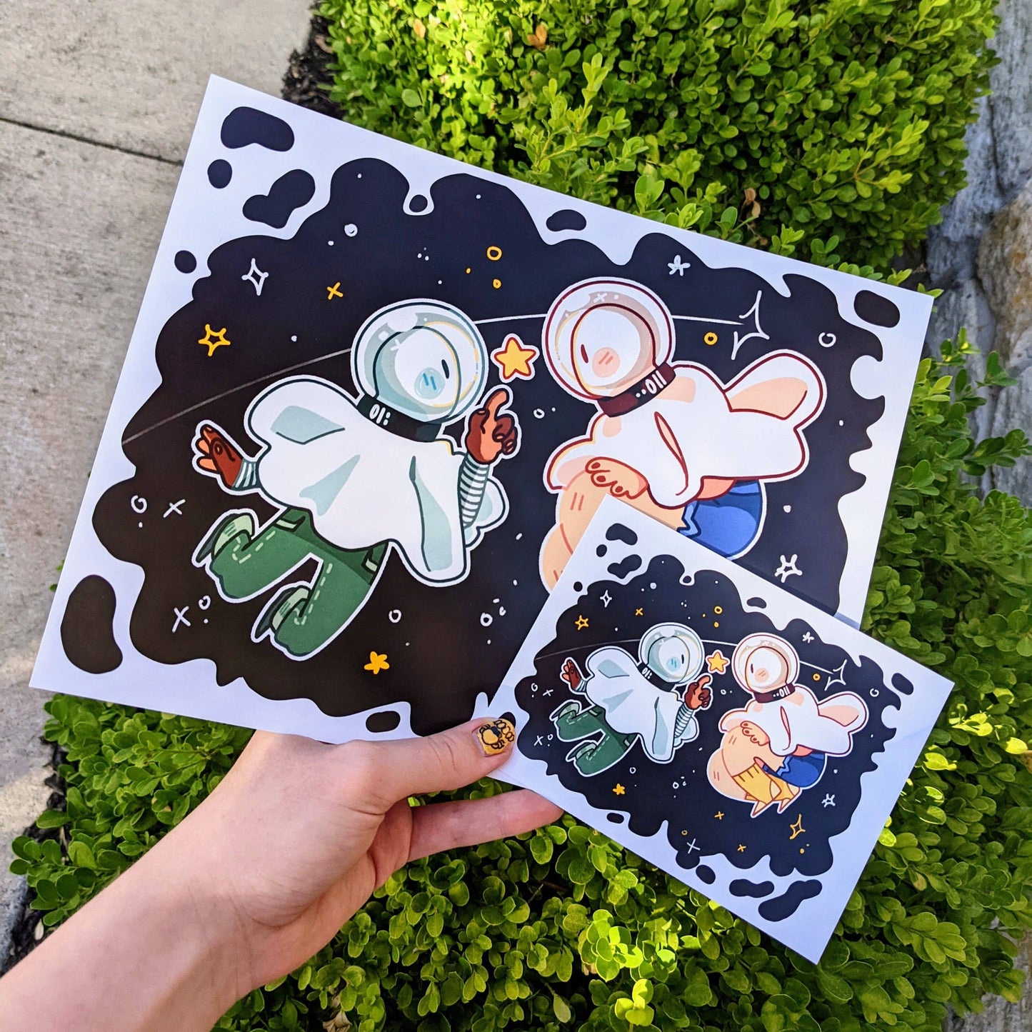 Mini Space Ghost Print 4x5 Glossy Print