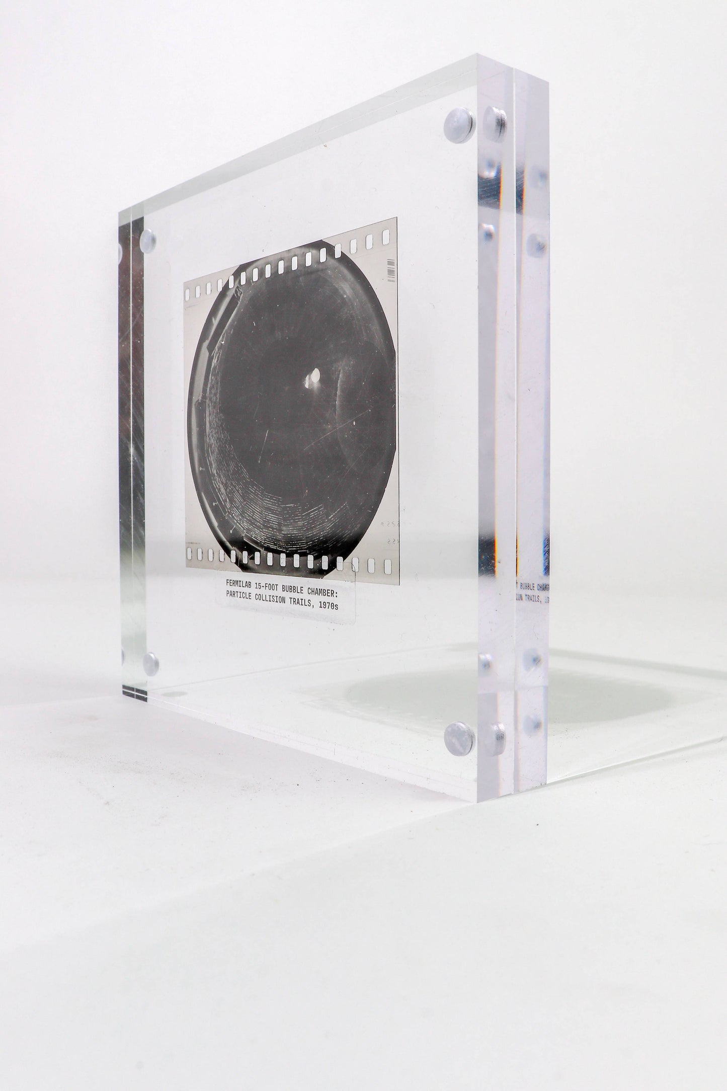 Fermilab Bubble Chamber Particle Collision Photo