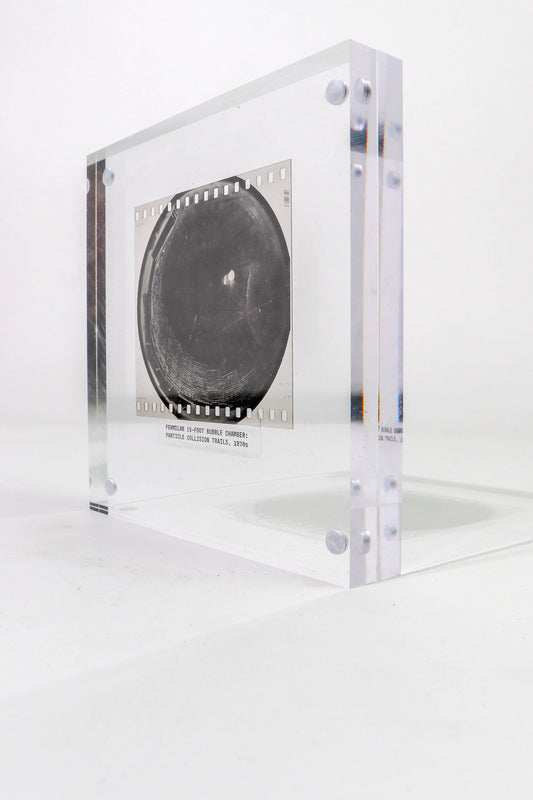 Fermilab Bubble Chamber Particle Collision Photo