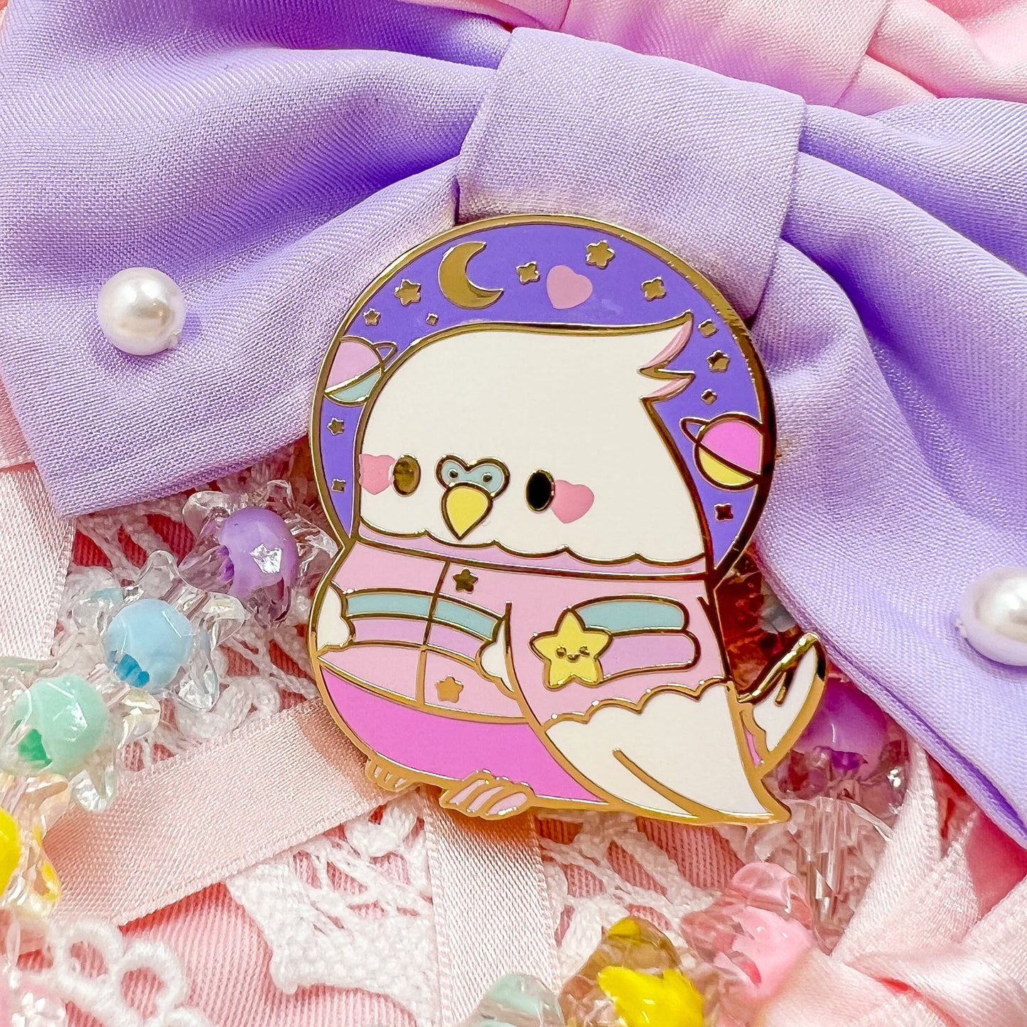 Astro Birb Kawaii Enamel Pin
