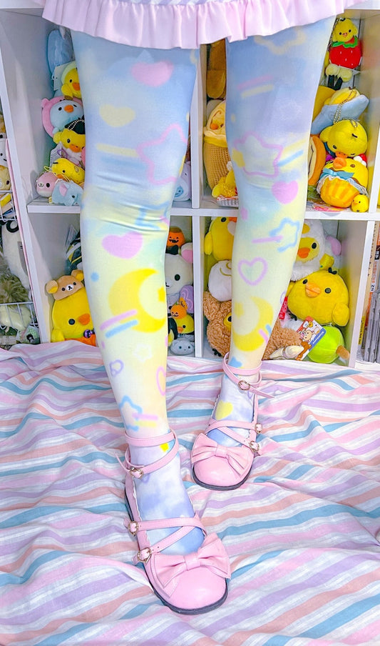 Rainbow Clouds Unisex Tights