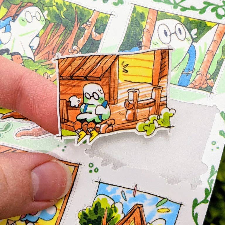 V1 Runaway Ghosts Comic Sticker Sheet: Aspen