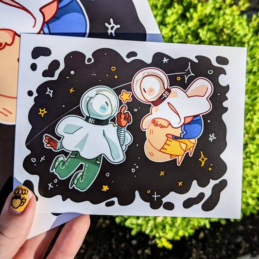 Mini Space Ghost Print 4x5 Glossy Print