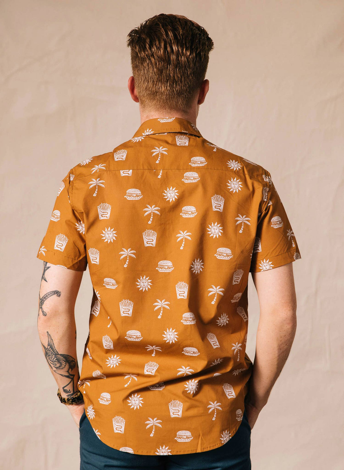 Take It Greasy Casual Vintage Button Down Shirt Men Women: Large
