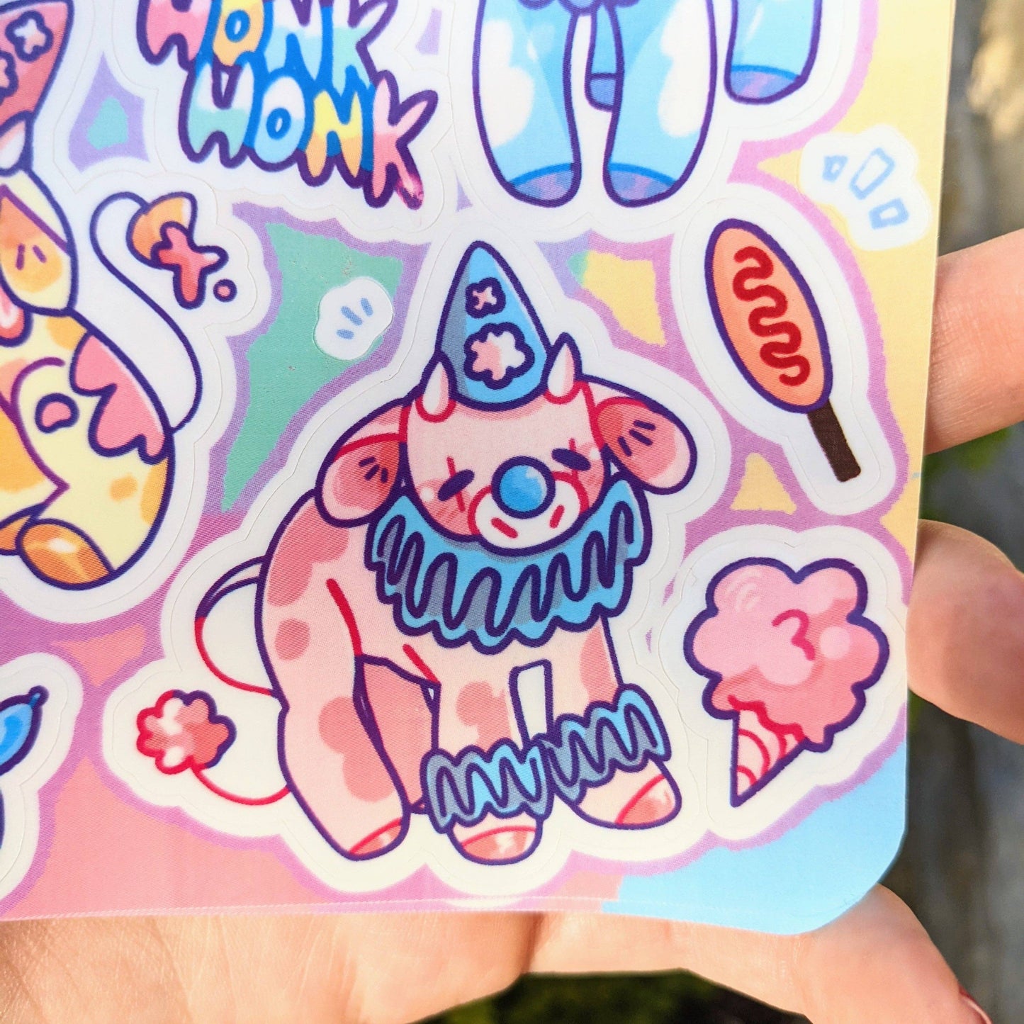 Cow Clown Sticker Sheet
