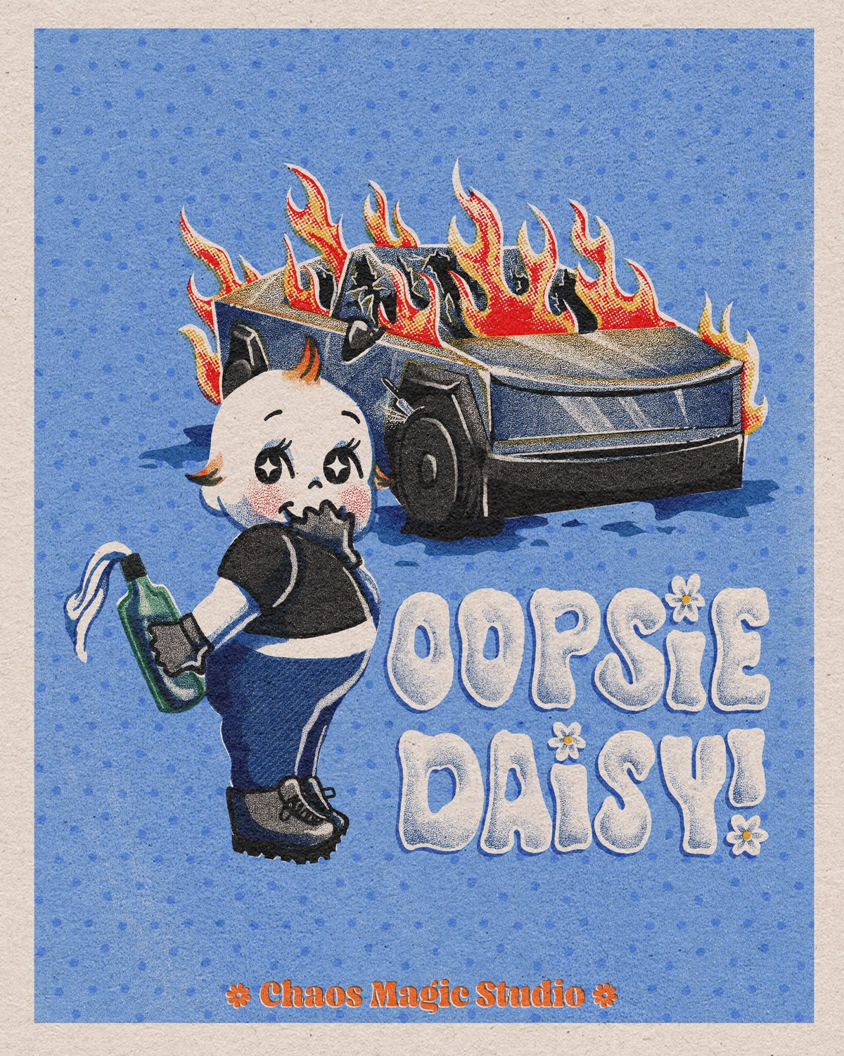 Oopsie Daisy! Art Print - Multiple Sizes Available: 5" x 7"