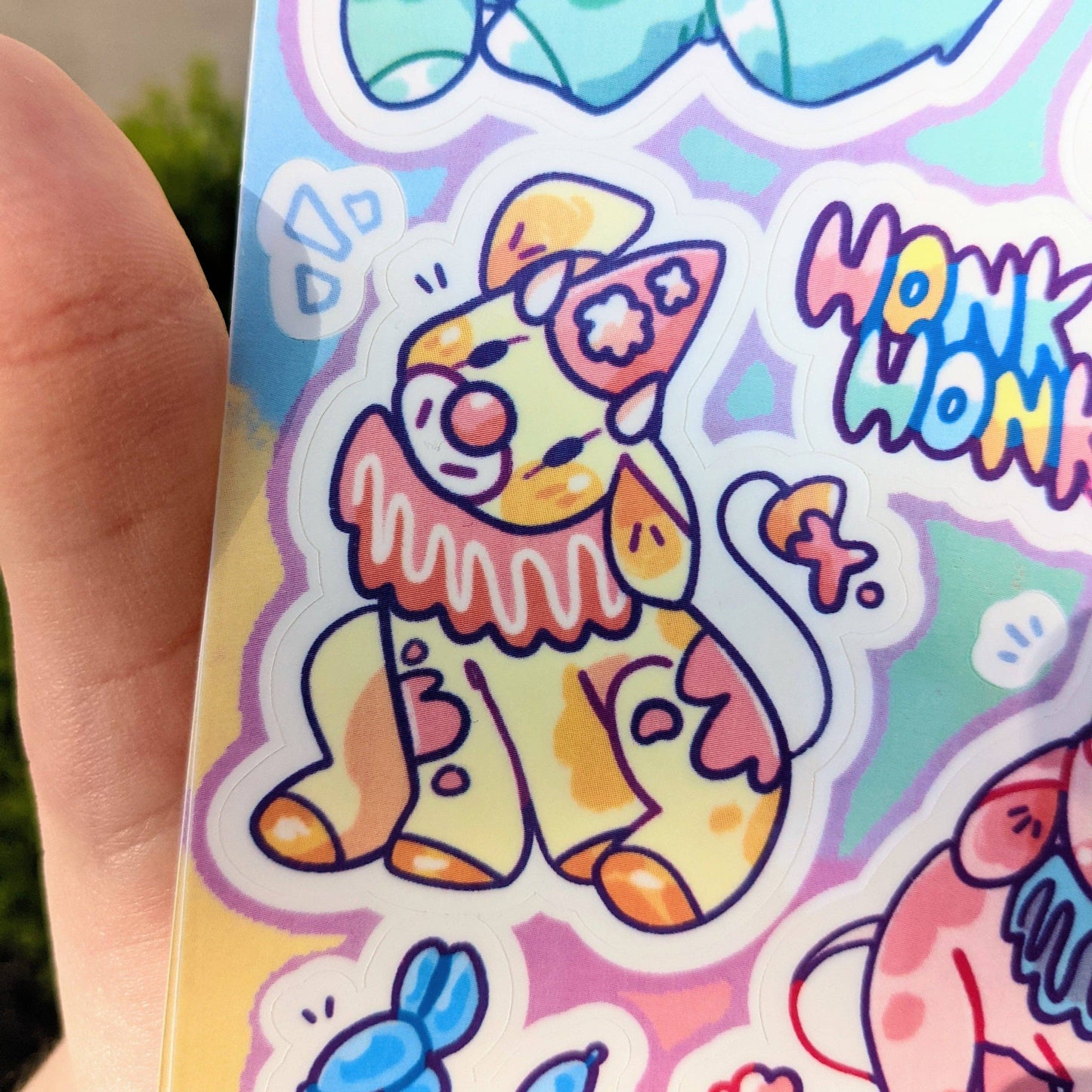 Cow Clown Sticker Sheet
