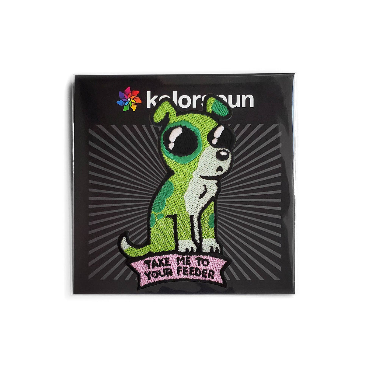 Alien Dog Patch  - Embroidered Iron-On Patch: Iron On