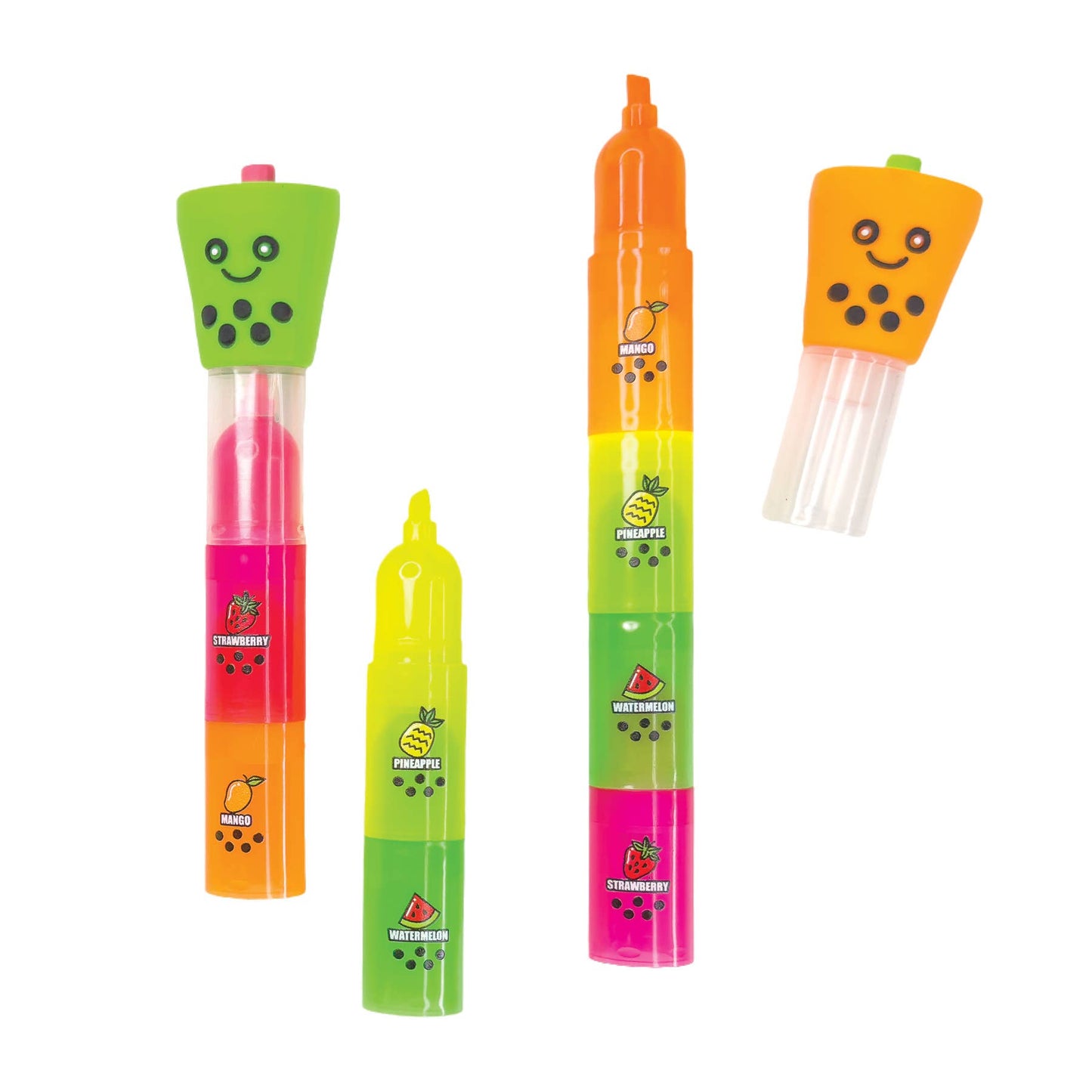 BOBA TEA STACKABLE SCENTED HIGHLIGHTERS  12/BAG