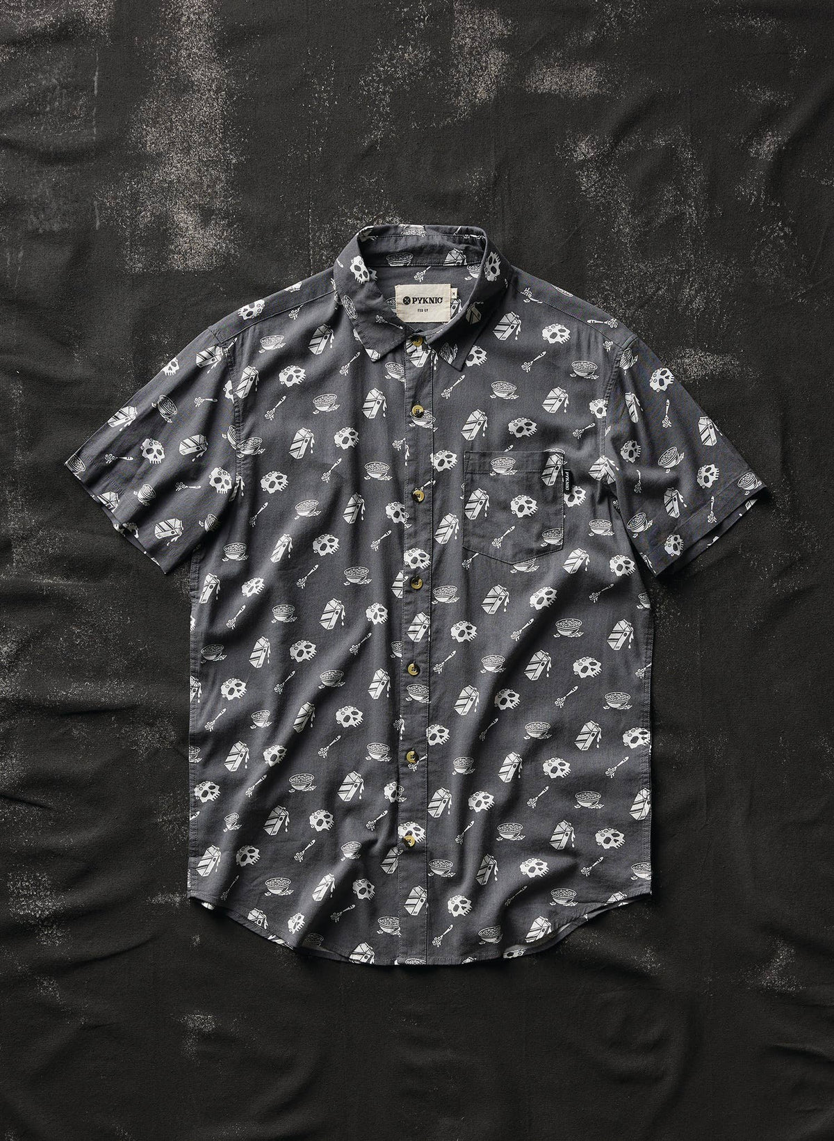 Cereal Killer Casual Button Down Shirt Men & Women: Men's M