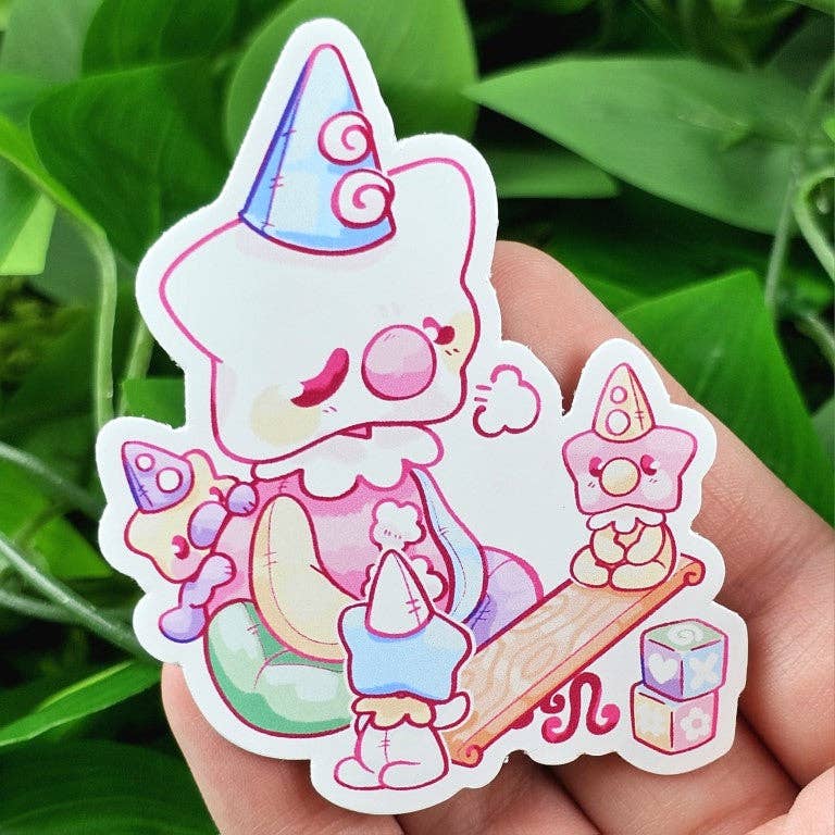 Star Baby Clown Stickers: ALL 4!