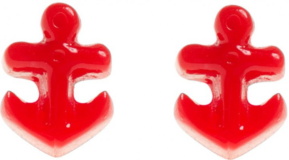 Earrings - Sourpuss -  Red Anchor