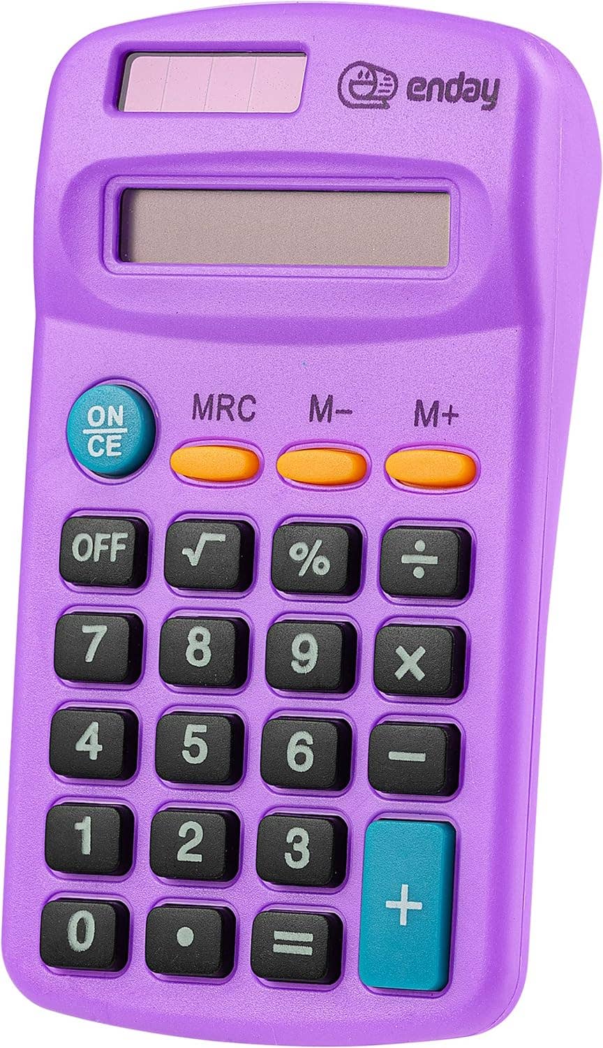 8-Digit Dual Power Pocket Size Calculator: Green