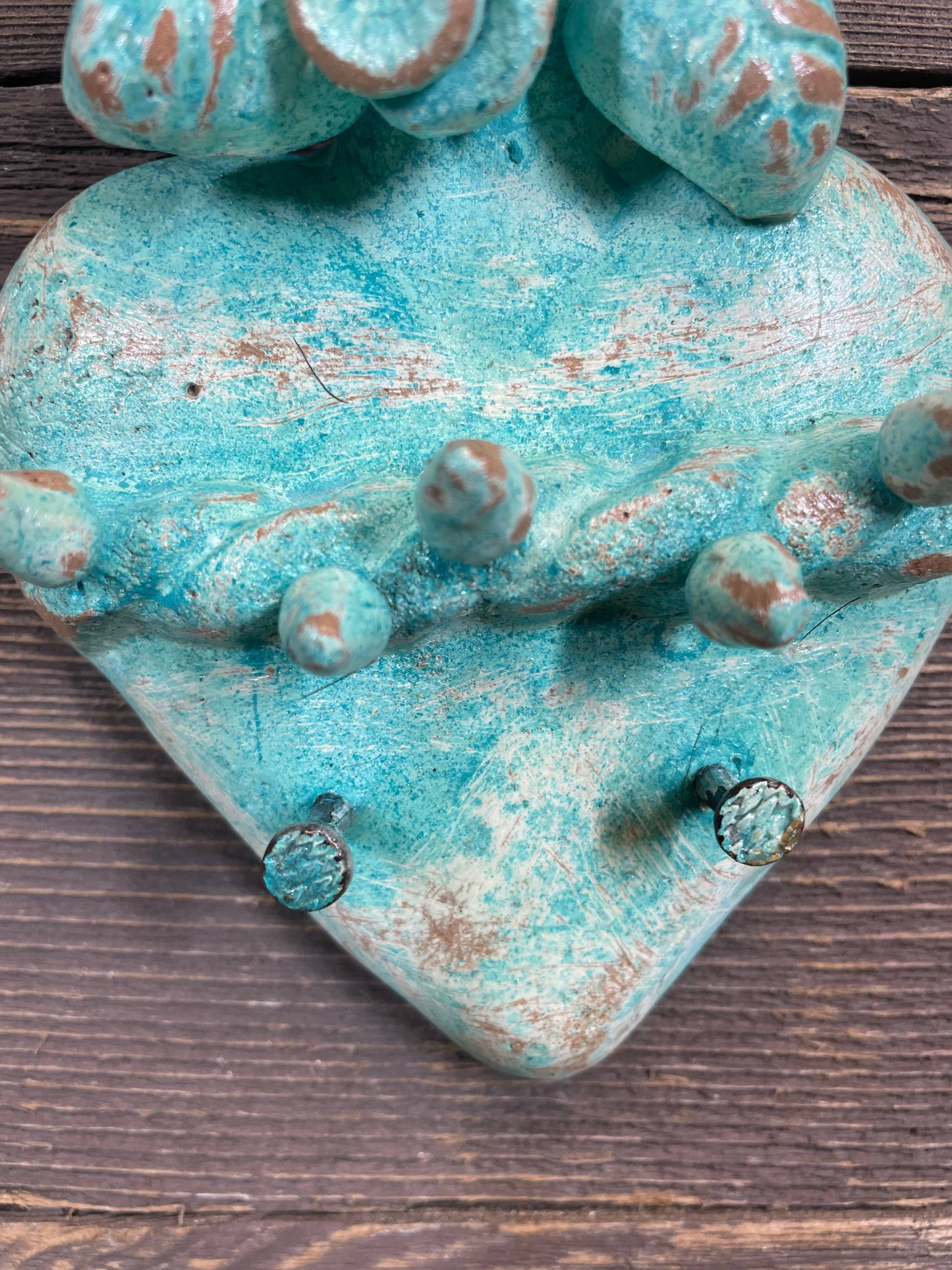 Nola Sacred Heart Clay Cross-Handmade-4x7 inches-NEW-$12 : Red