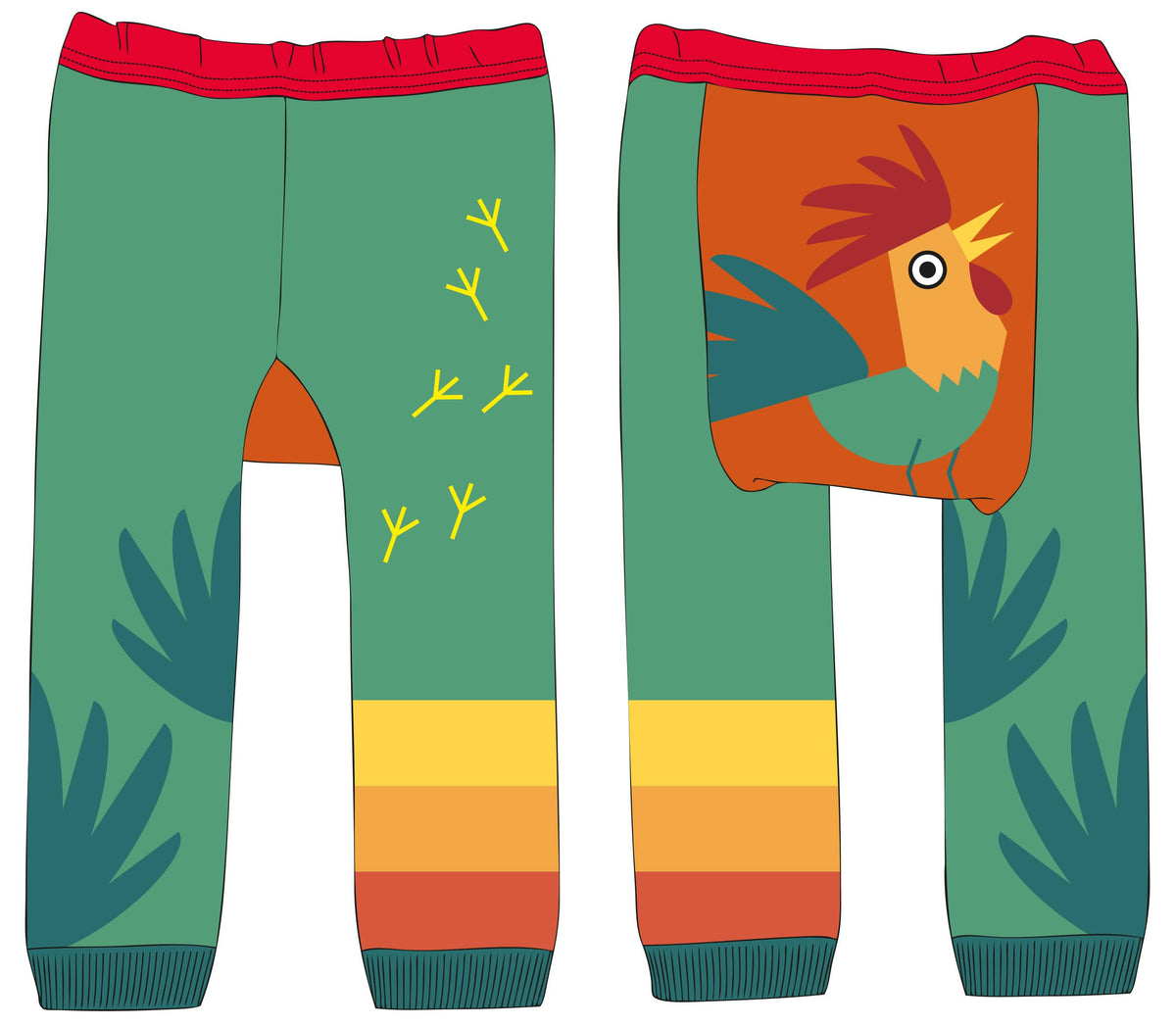 Rocket the Rooster Leggings - Western Toddler and Baby: Large (18-24 months)