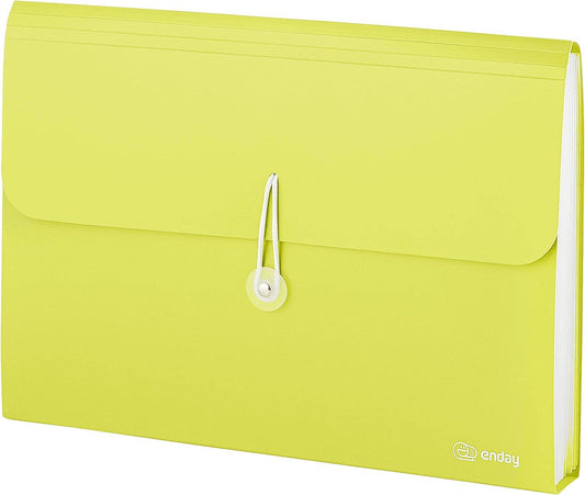 Accordion File Organizer, 7 Pocket Poly Expanding File: Green